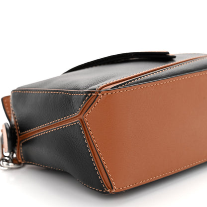 Loewe Calfskin Mini Puzzle Bag Tan Black 8 of 9