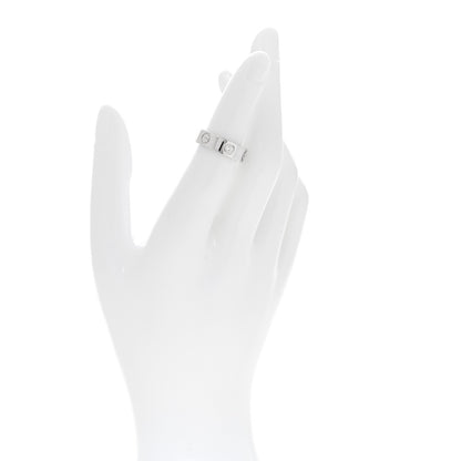 Cartier 18K White Gold 3 Diamond 5.5mm LOVE Ring 49 5 2 of 4