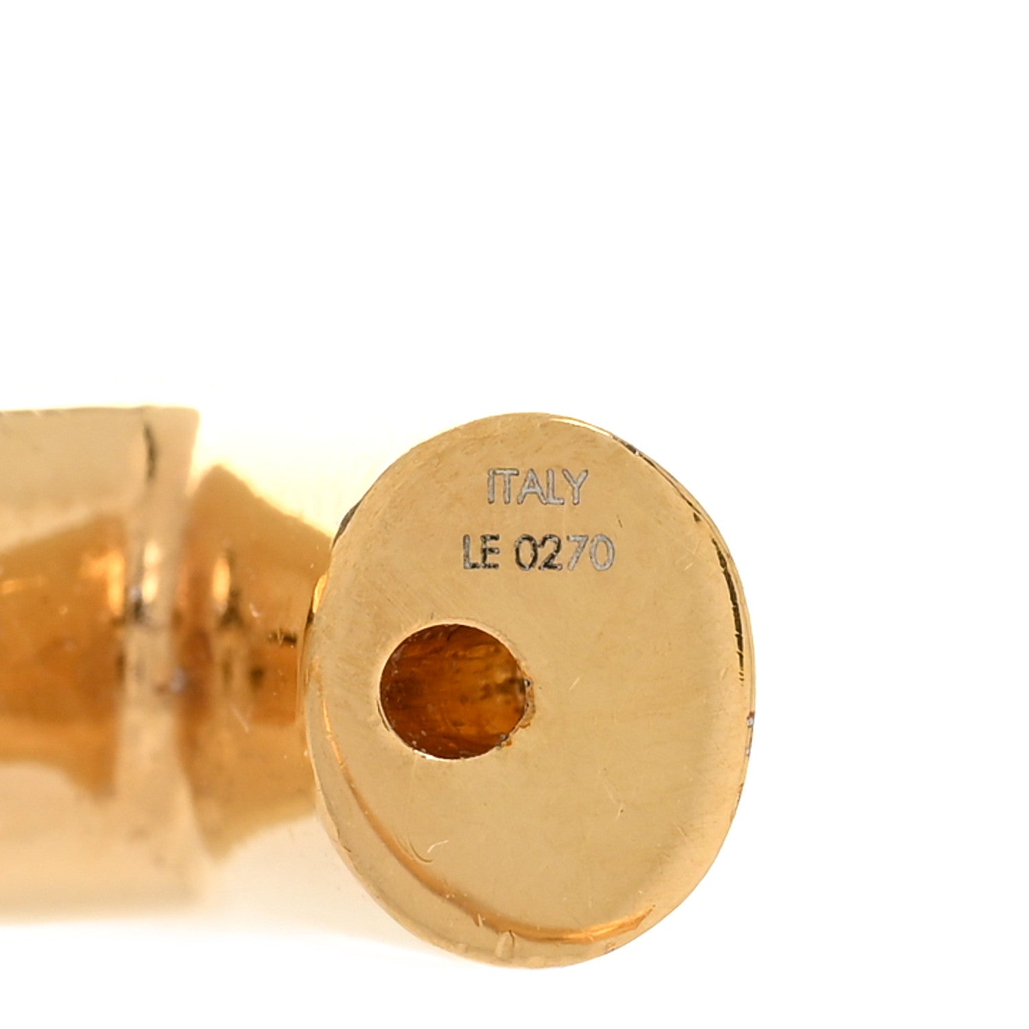 Louis Vuitton Brass Essential V Hoop Earrings Gold 4 of 5