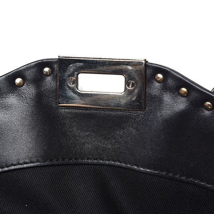 Valentino Garavani Vitello Rockstud Dome Satchel Black 13 of 18