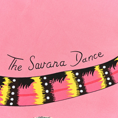Hermes Silk The Savana Dance Wash 140 Scarf Rose Malabar Jaune Vieux Rose 4 of 6