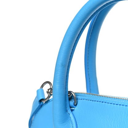 Balenciaga Soft Calfskin Puppy And Kitten S Ville Top Handle Bag Bleu Turquoise 10 of 10