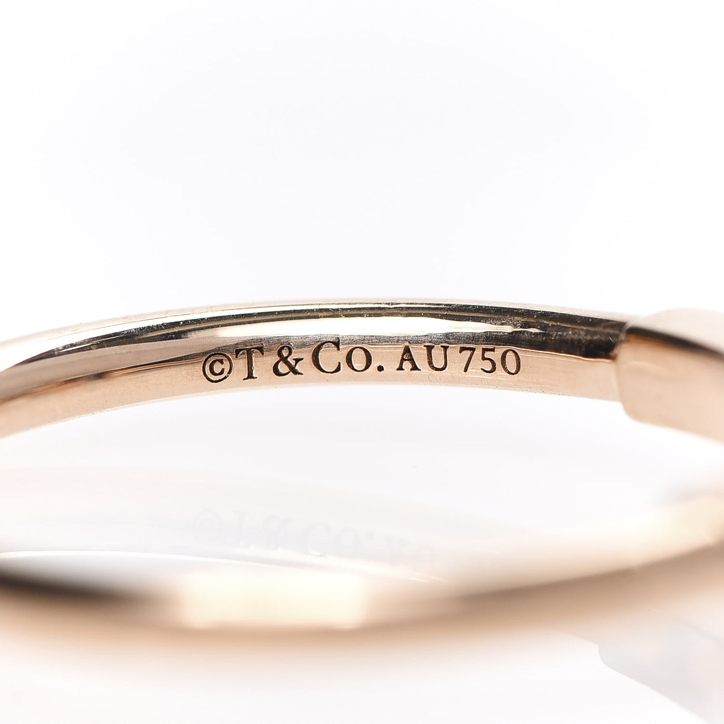 18K Rose Gold T Wire Ring 52 6