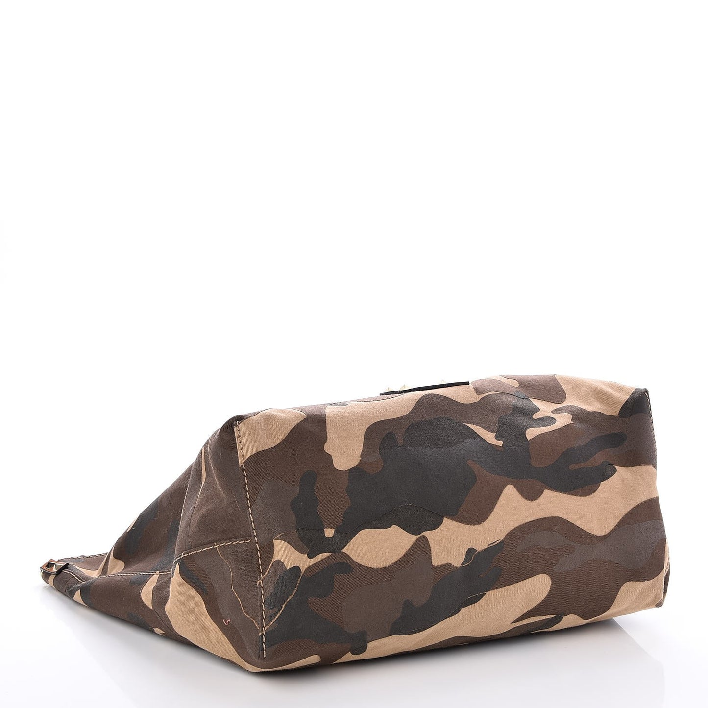 Canvas Camouflage Rockstud Reversible Tote