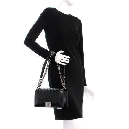 Chanel Caviar Quilted Medium Boy Flap Black 3 of 9