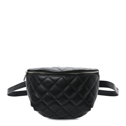 Chanel Lambskin Quilted Waist Belt Bag Black 1 of 9