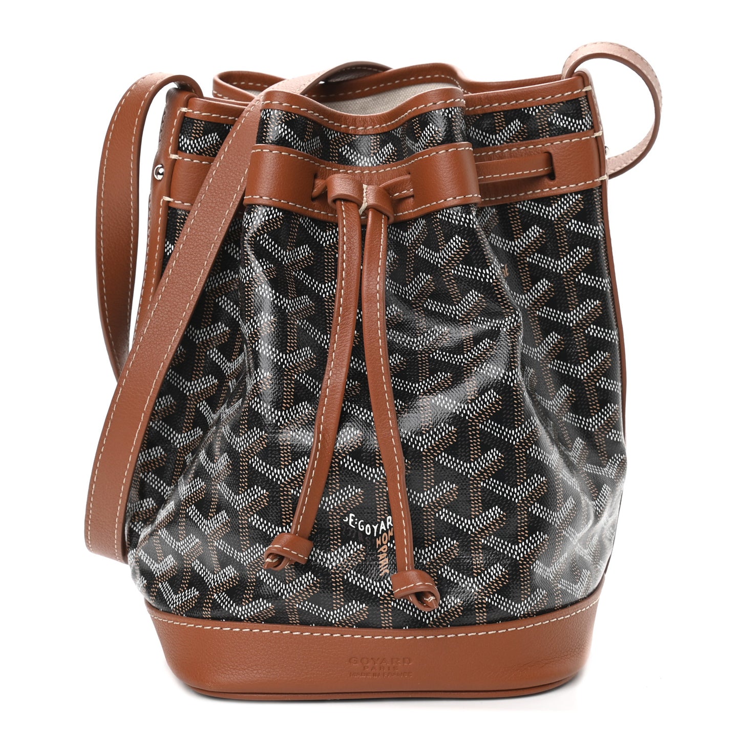 Goyardine Petit Flot Bucket Bag PM Black Gold
