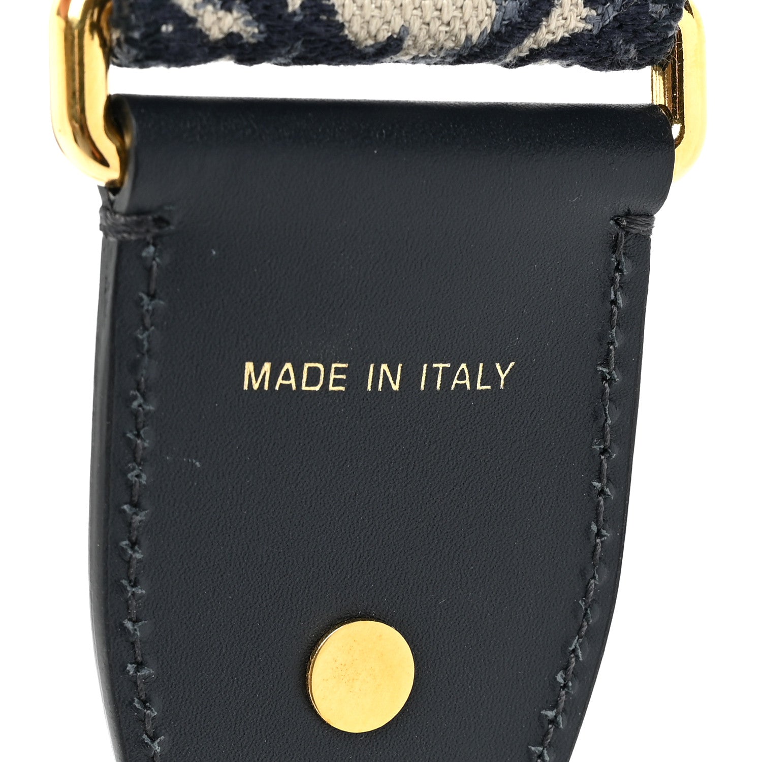 Christian Dior Oblique Adjustable Shoulder Strap Blue 4 of 4
