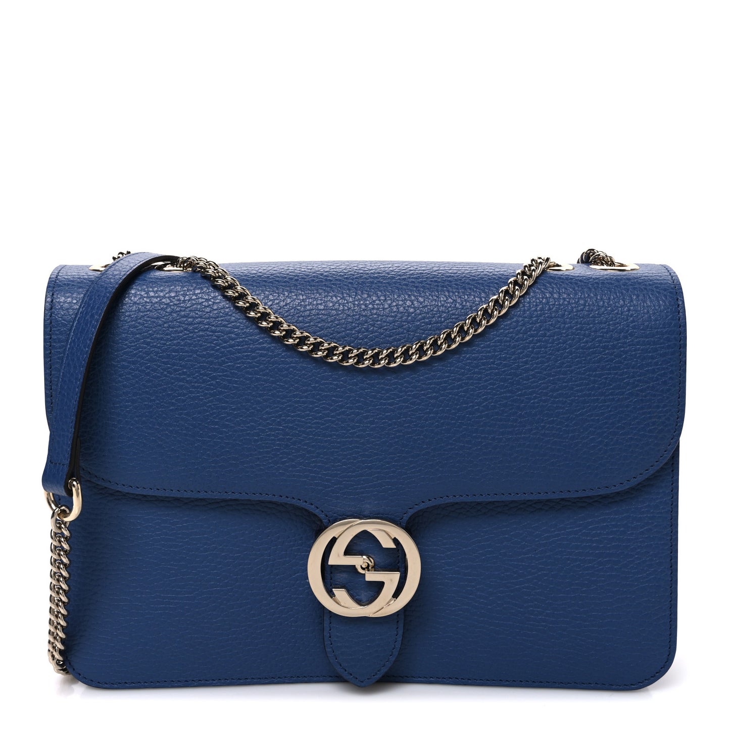 Dollar Calfskin Interlocking G Shoulder Bag Caspian