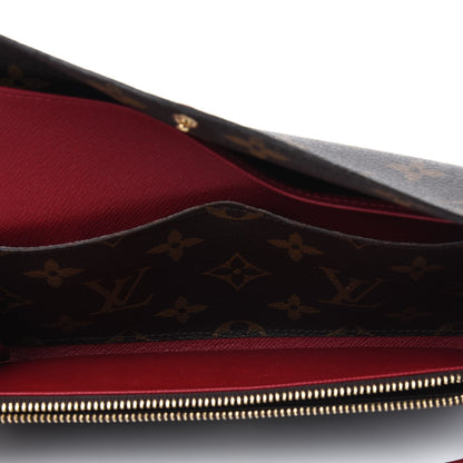 Louis Vuitton Monogram Emilie Wallet Red 3 of 4