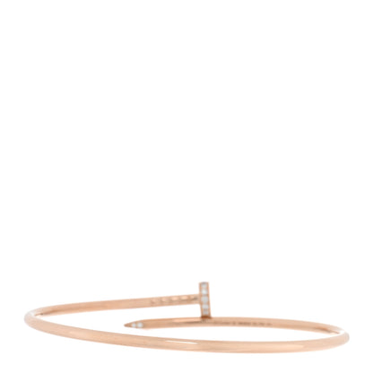 Cartier 18K Pink Gold Diamond Small Juste Un Clou Bracelet 18 2 of 4
