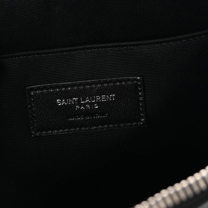 Saint Laurent Linen Canvas Rive Gauche Zipped Pouch Black 6 of 7
