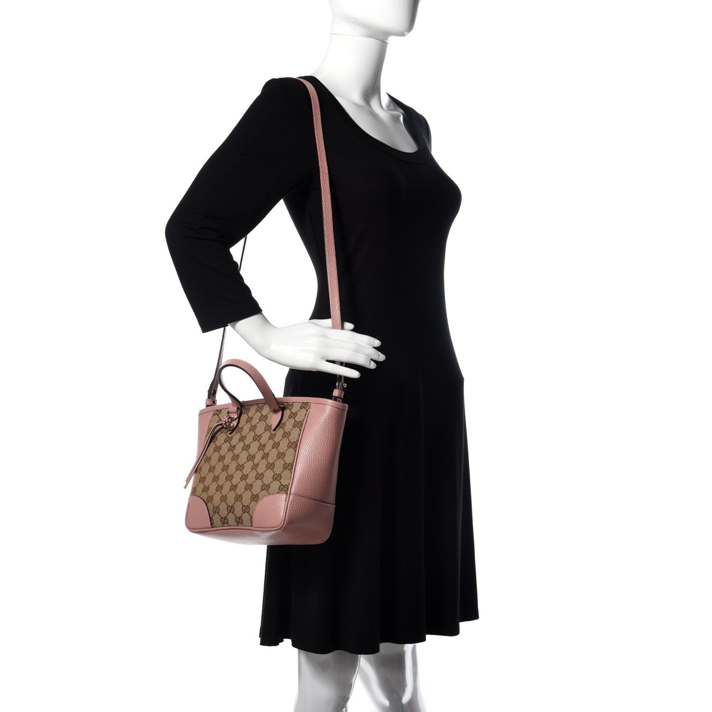 Monogram Small Bree Tote Beige Soft Pink