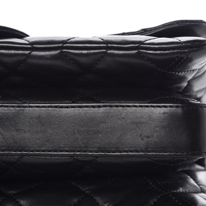 Chanel Lambskin Quilted 3 Accordion Flap Bag Black 12 of 15