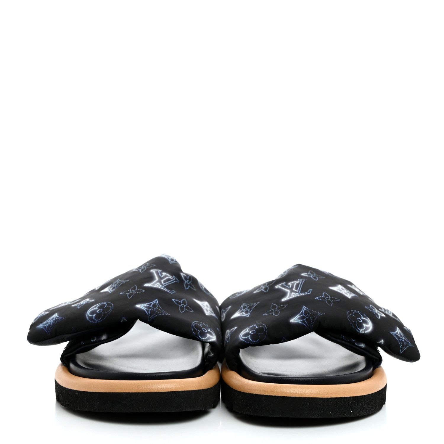 Louis Vuitton Nylon Monogram Womens Pool Pillow Comfort Mules 40 Navy Blue 2 of 9