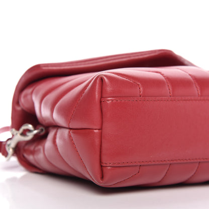 Saint Laurent Calfskin Y Quilted Monogram Toy Loulou Crossbody Bag New Lipstick 6 of 11