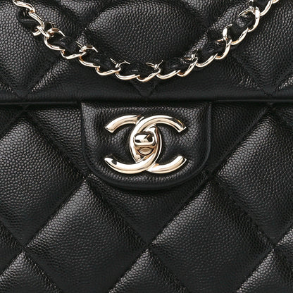 Chanel Caviar Quilted Mini Retro Twist Top Handle Flap Black 9 of 12