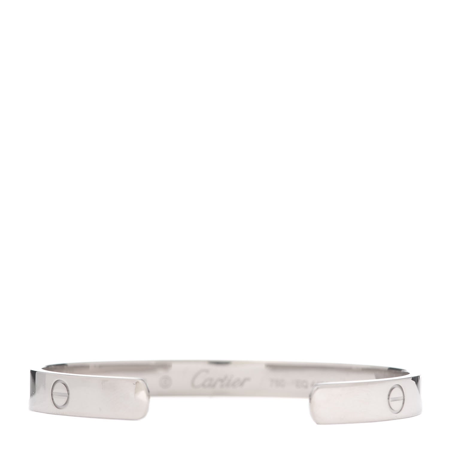 Cartier 18K White Gold LOVE Cuff Bracelet 17 3 of 4