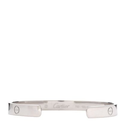 Cartier 18K White Gold LOVE Cuff Bracelet 17 3 of 4