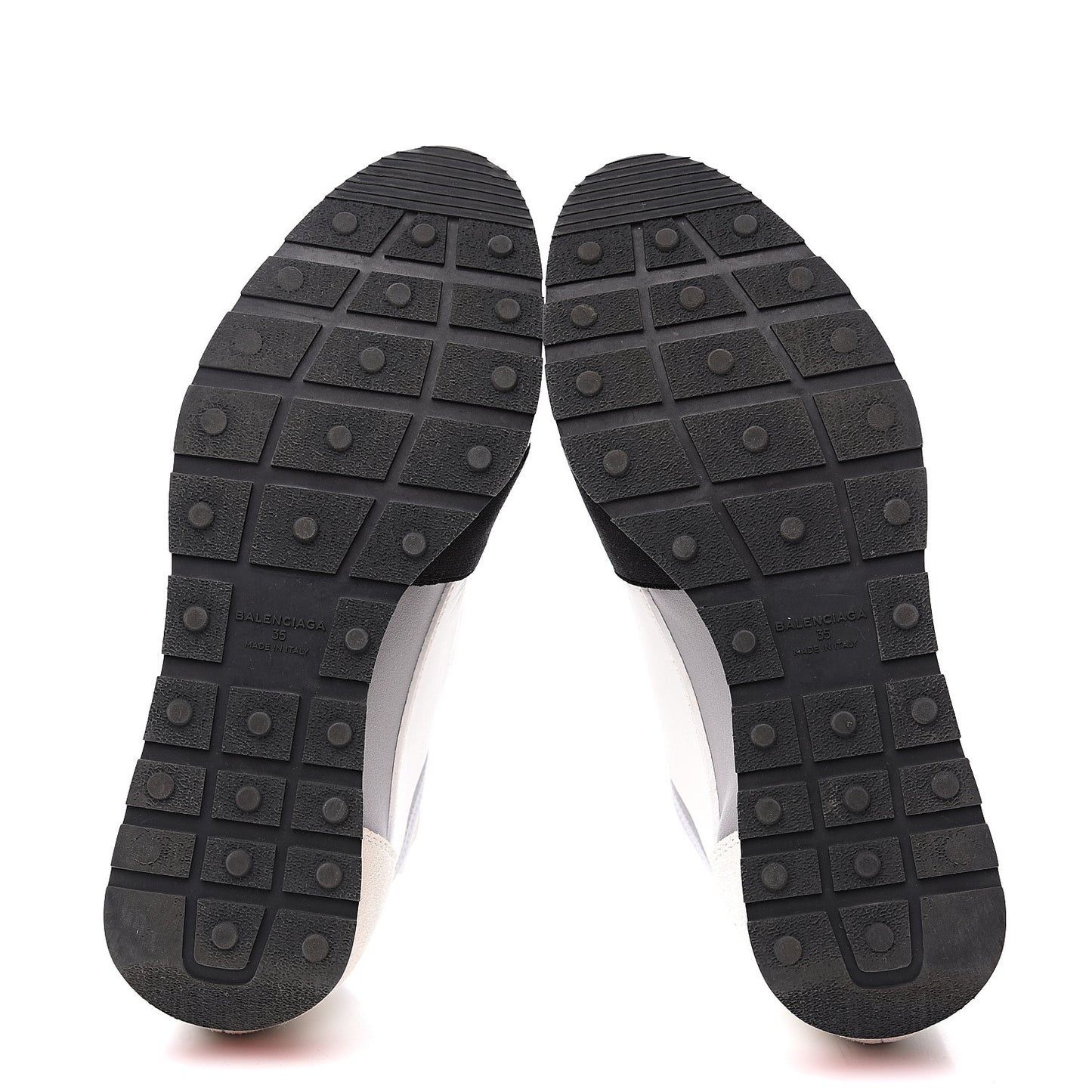 Mesh Calfskin Neoprene Suede Womens Race Runner Sneakers 35 White Black Gris
