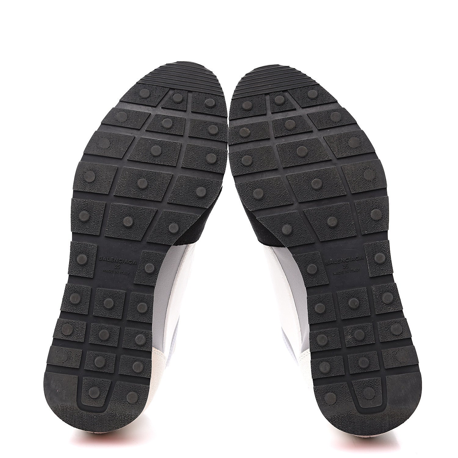 Balenciaga Mesh Calfskin Neoprene Suede Womens Race Runner Sneakers 35 White Black Gris 5 of 8