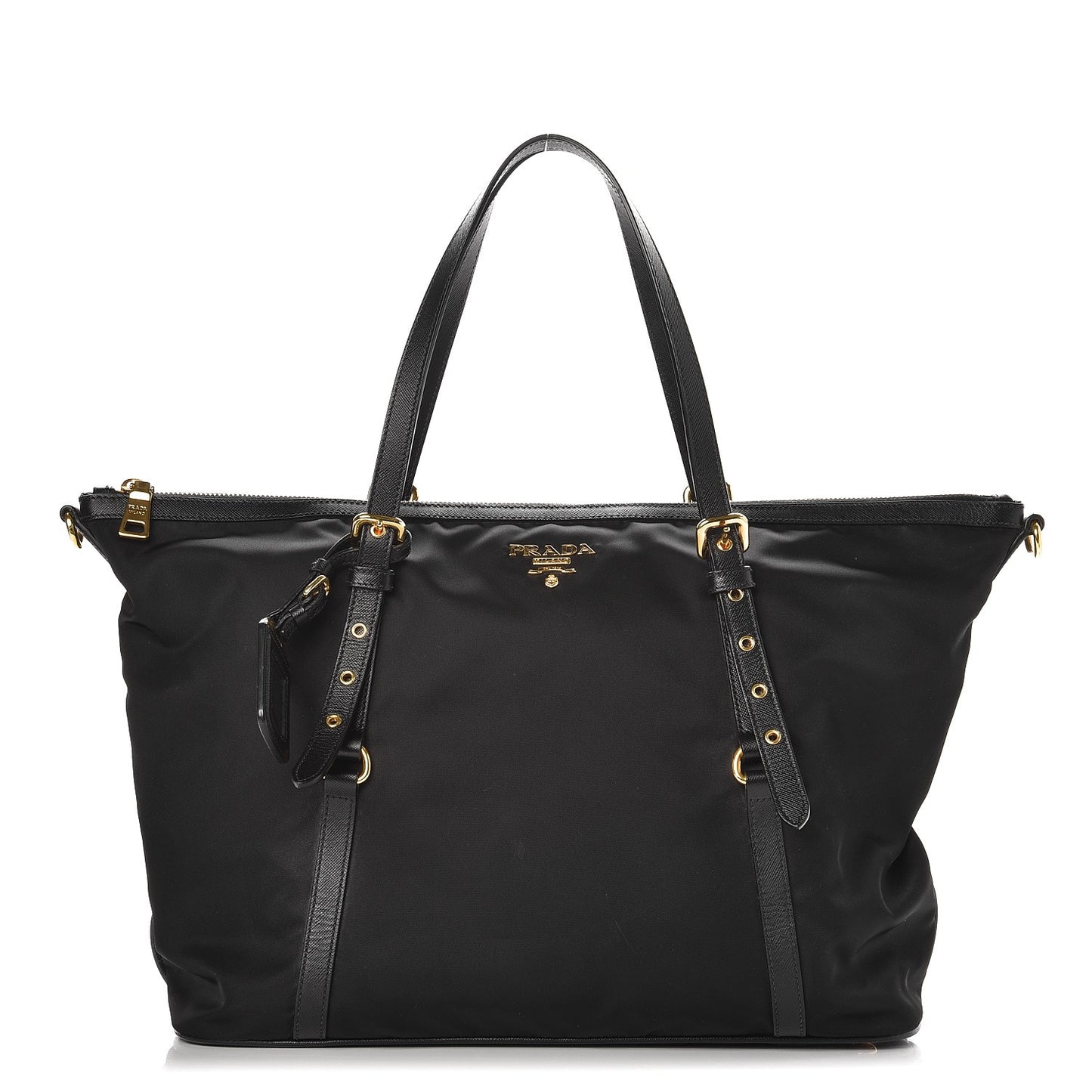 Tessuto Nylon Saffiano Tote Nero Black