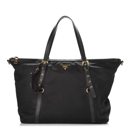Prada Tessuto Nylon Saffiano Tote Nero Black 1 of 7