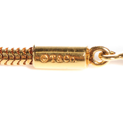 Tiffany 18k Yellow Gold Feather Snake Chain Lariat Necklace 4 of 5