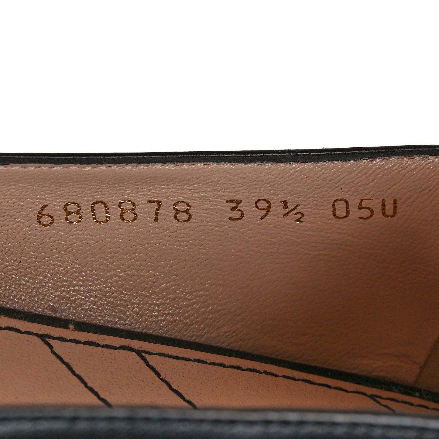 Nappa Matelasse Chevron Double G Ballet Flats 39.5 Black