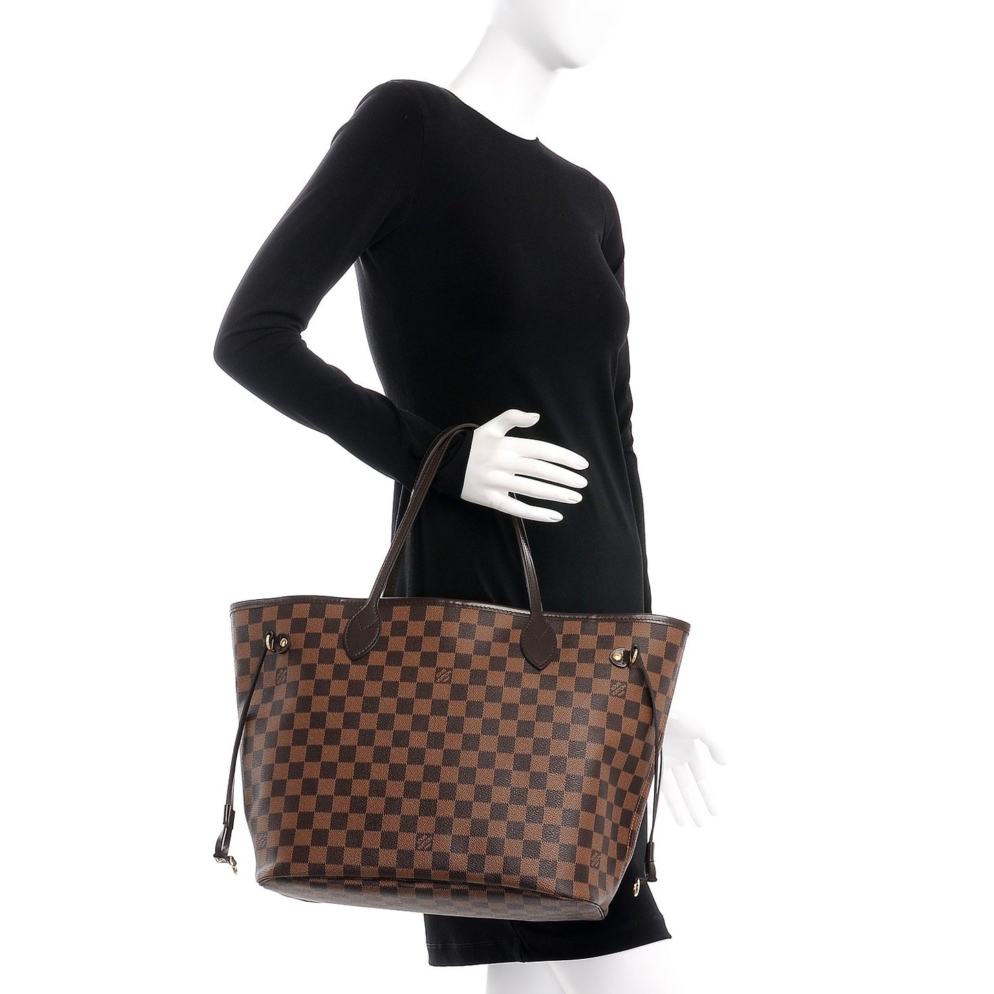 Damier Ebene Neo Neverfull MM Rose Ballerine