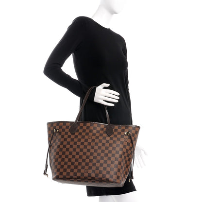 Louis Vuitton Damier Ebene Neo Neverfull MM Rose Ballerine 2 of 8