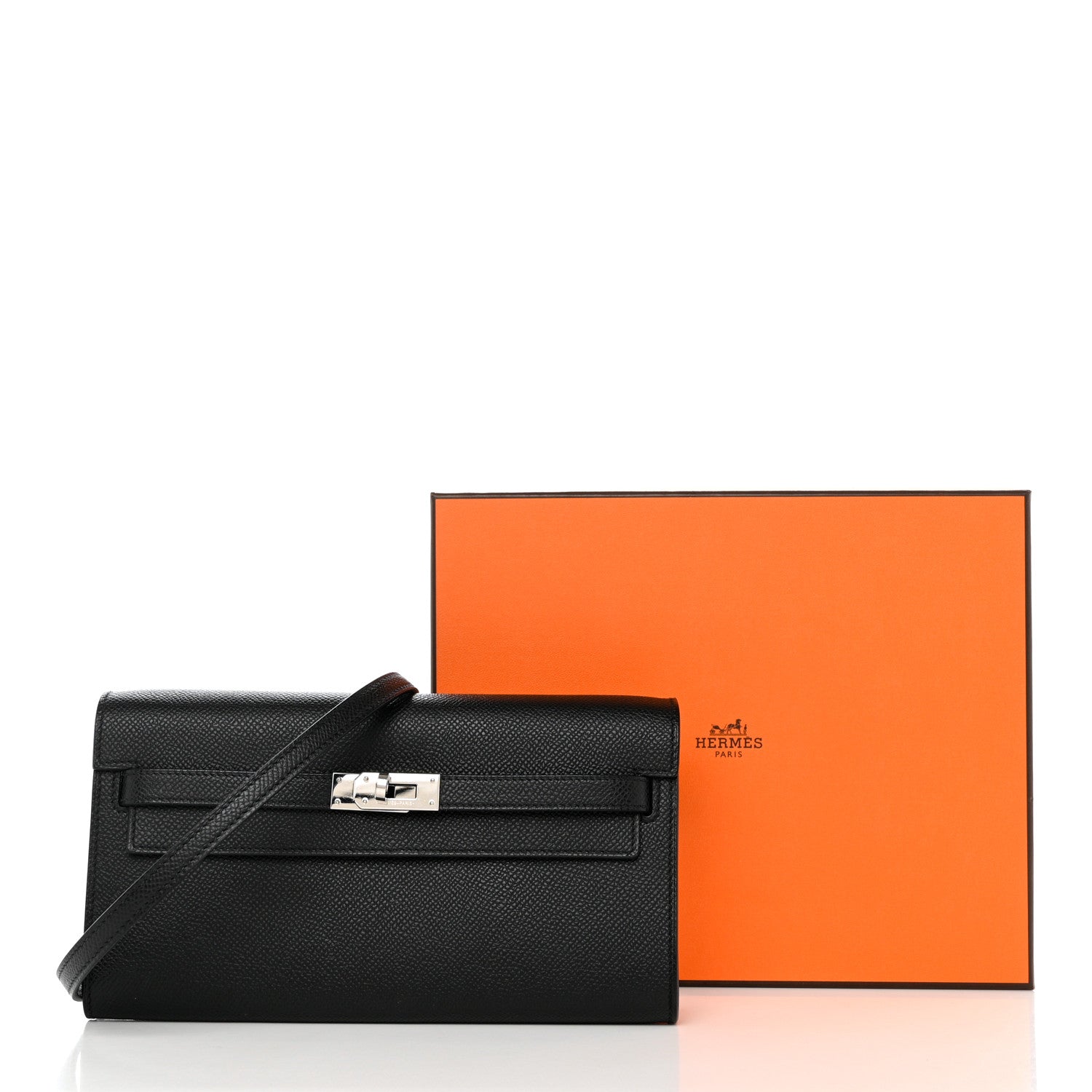 Hermes Epsom Kelly Wallet To Go Black 9 of 9