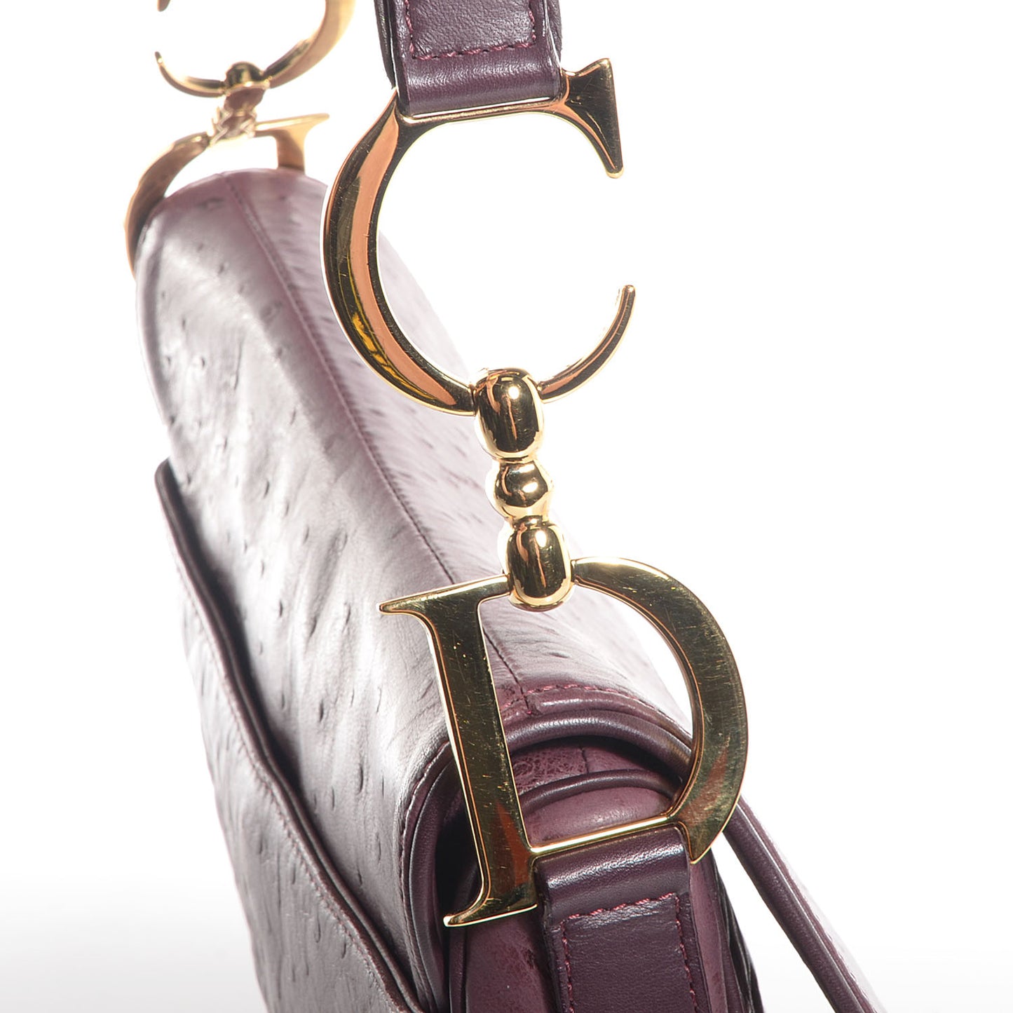 Ostrich Saddle Bag Purple