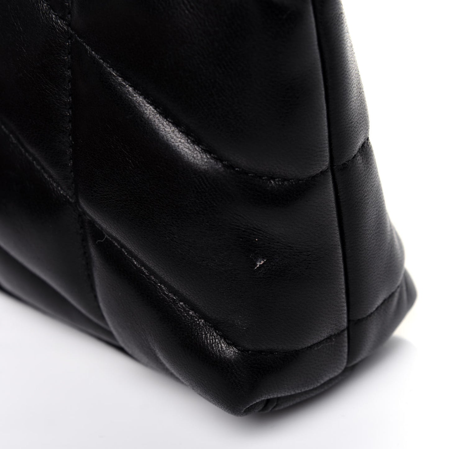 Lambskin Monogram Loulou Puffer Pouch Clutch Black