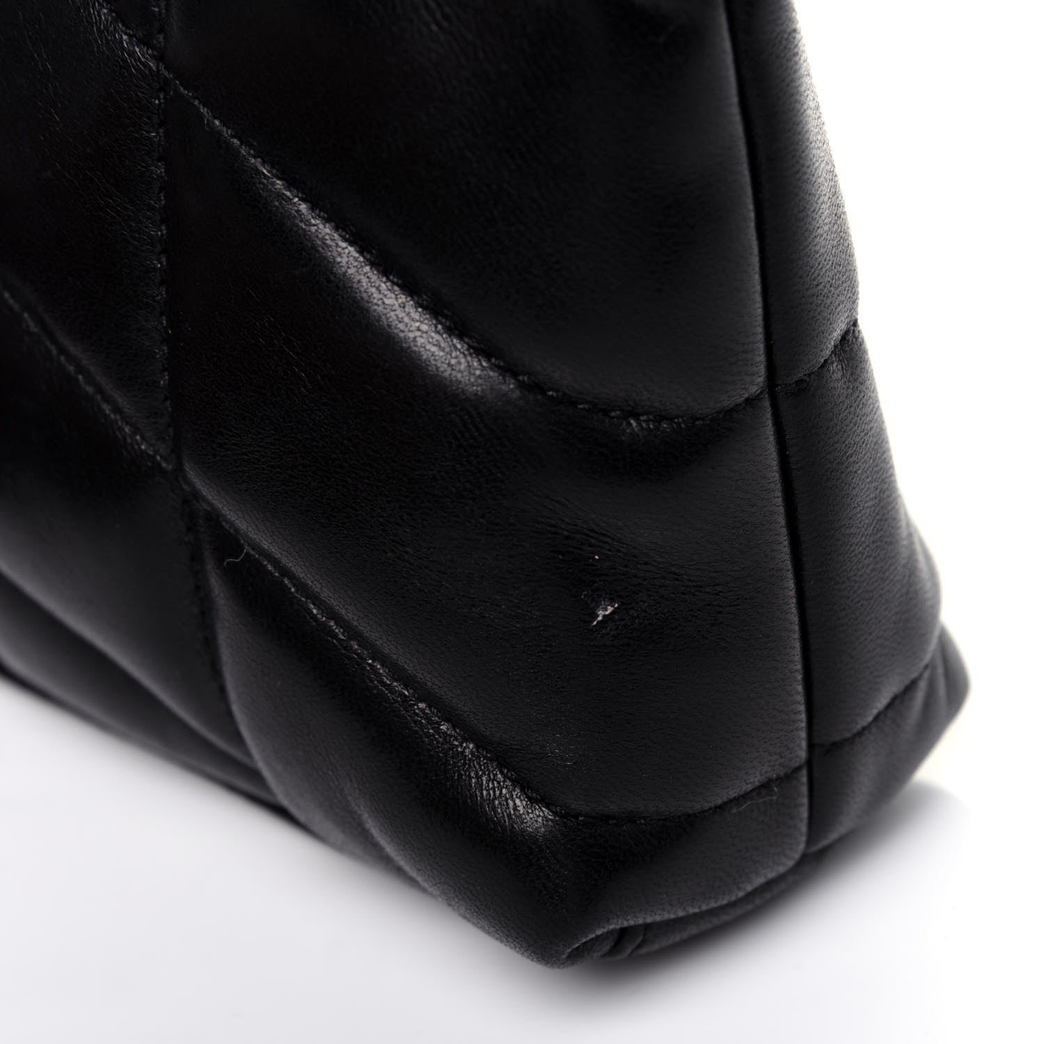 Saint Laurent Lambskin Monogram Loulou Puffer Pouch Clutch Black 15 of 17