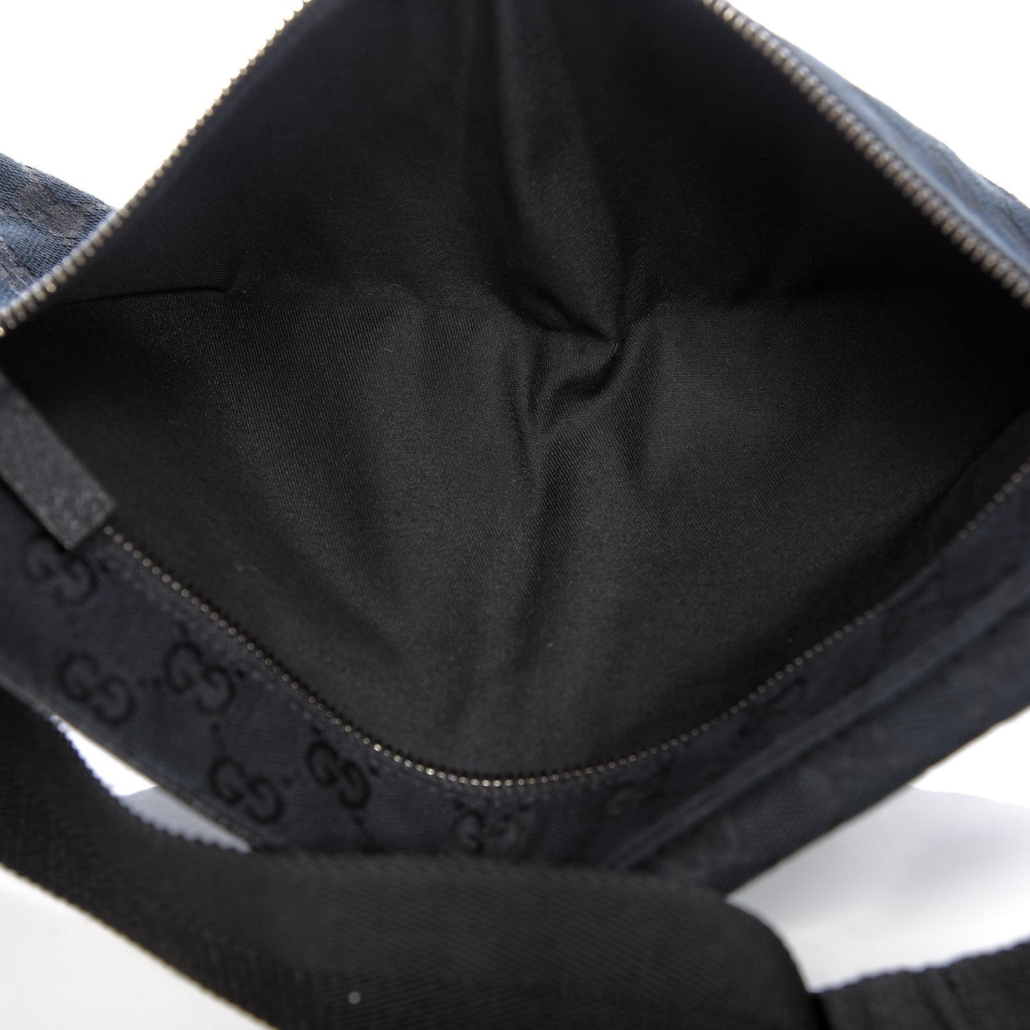 GG Monogram Double Pocket Belt Bag Black