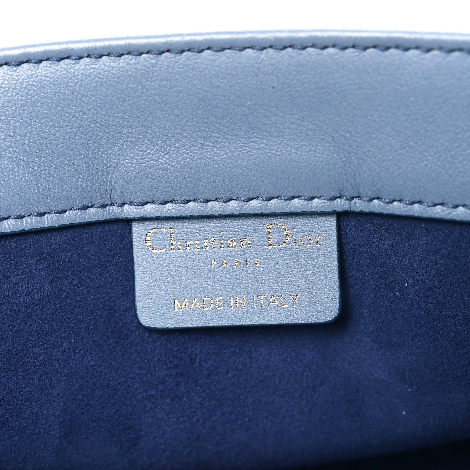 Christian Dior Gradient Smooth Calfskin Embossed Medium Book Tote Indigo Blue 6 of 11