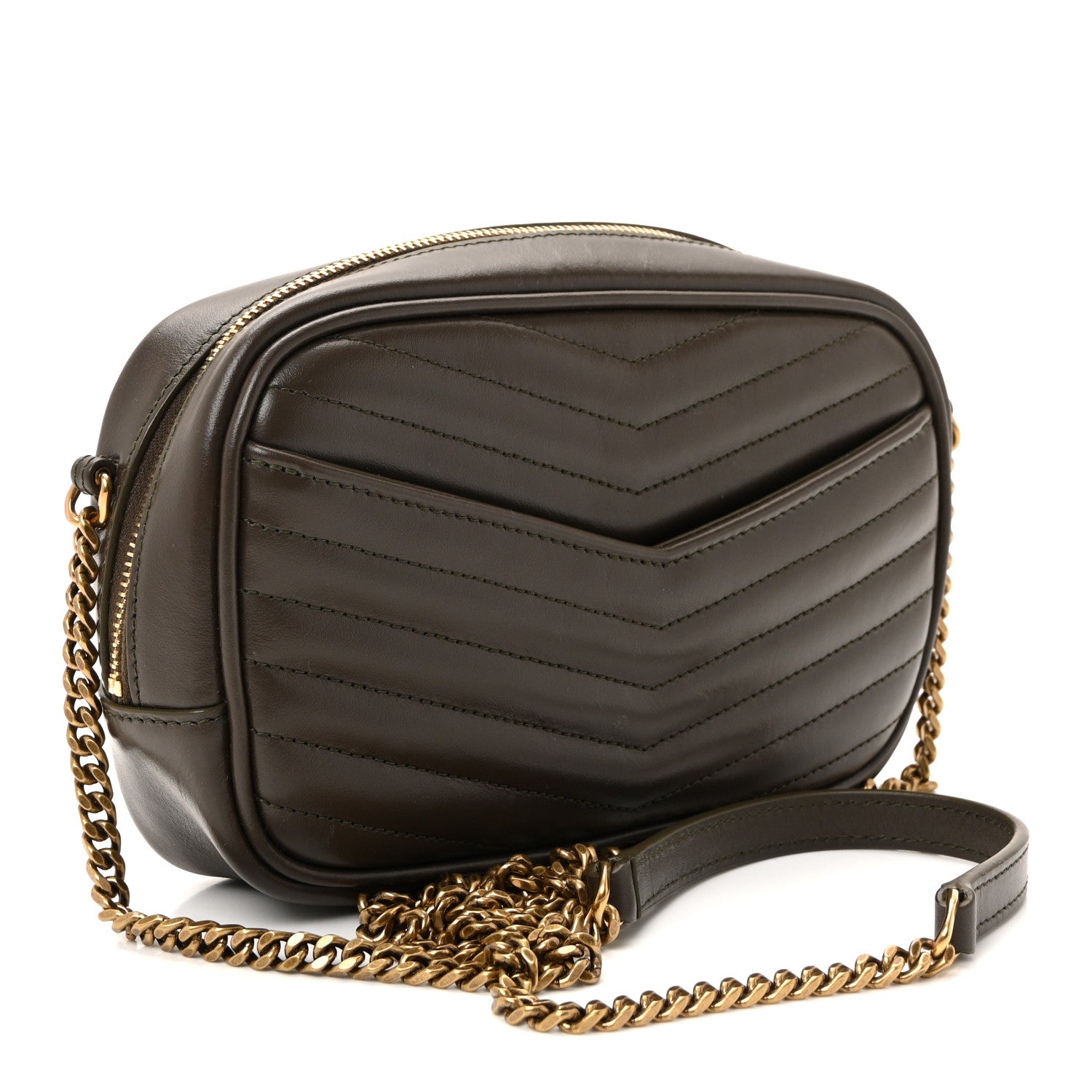 Saint Laurent Calfskin Matelasse Monogram Mini Lou Camera Bag Light Musk 3 of 10