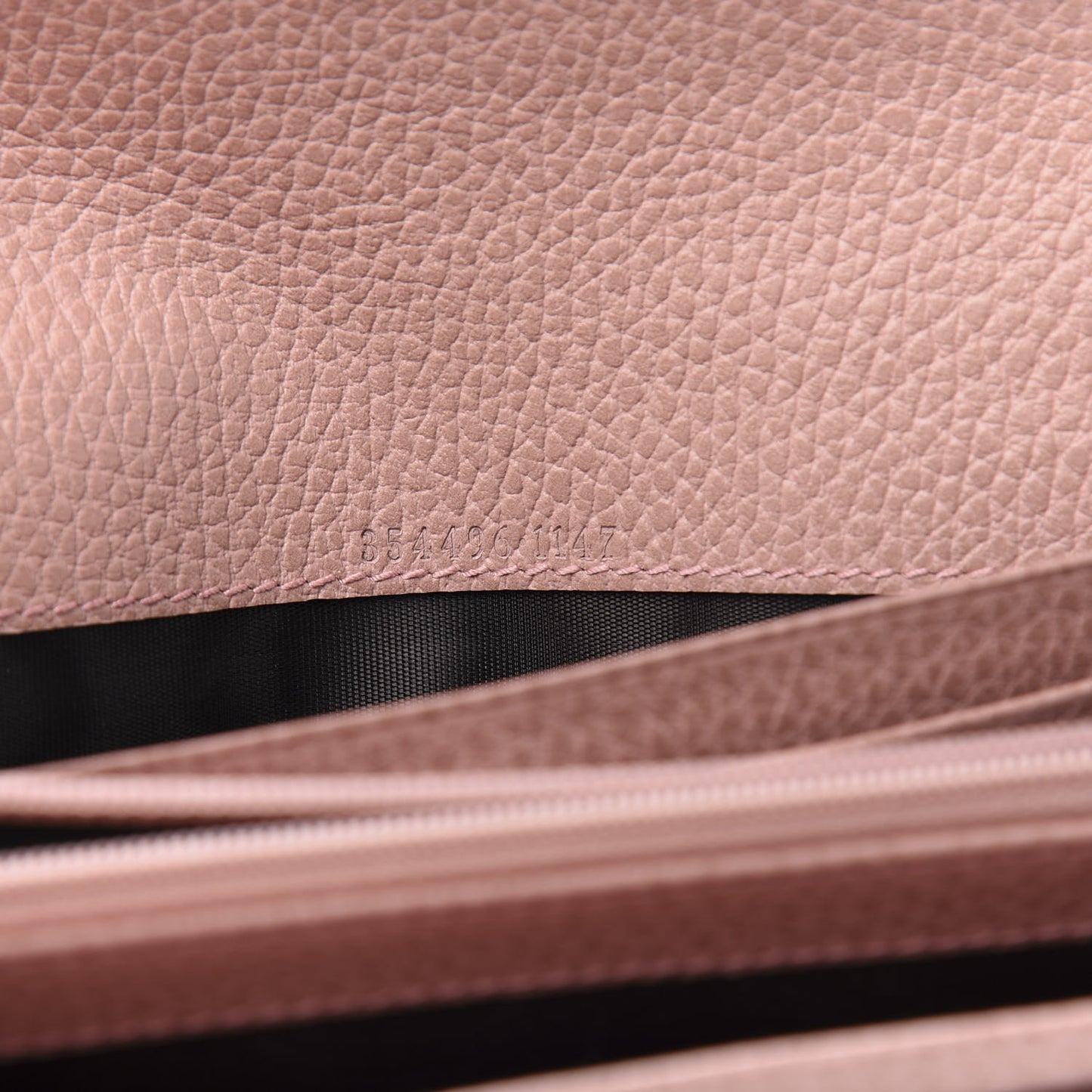 Dollar Calfskin Swing Continental Wallet Soft Pink