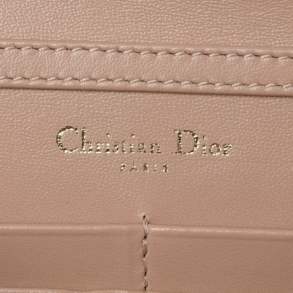 Christian Dior Grained Calfskin Diorama Wallet on Chain Pouch Nude 7 of 8