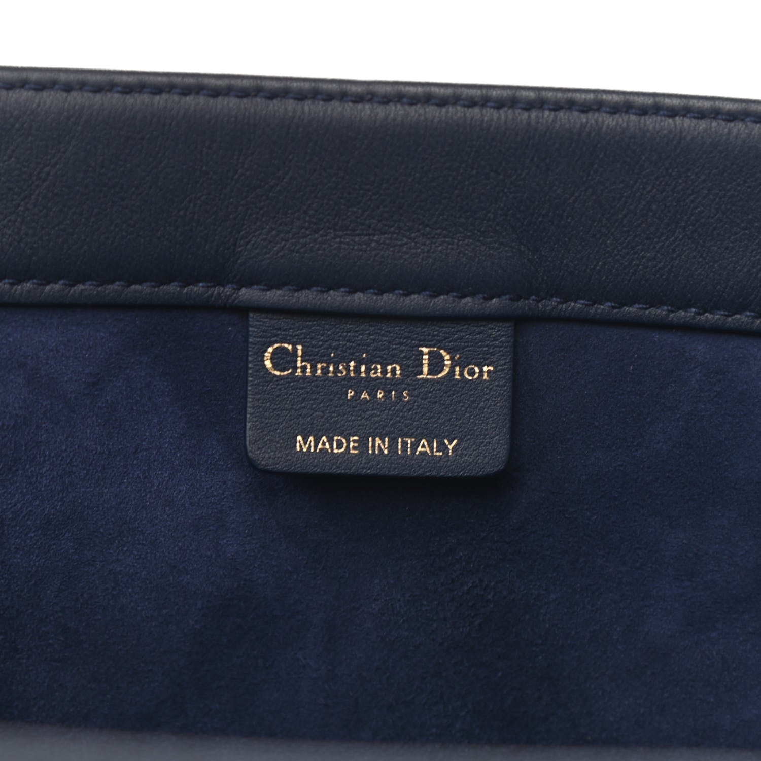 Christian Dior Calfskin Embossed Book Tote Navy Blue 6 of 10