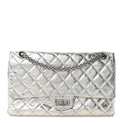 Chanel Metallic Aged Calfskin Quilted 2.55 Reissue 226 Flap Silver 1 of 13