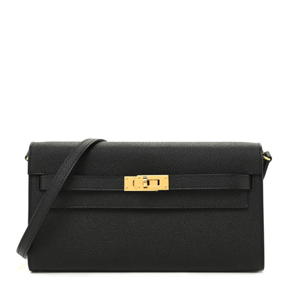 Hermes Epsom Kelly Wallet To Go Black 1 of 14