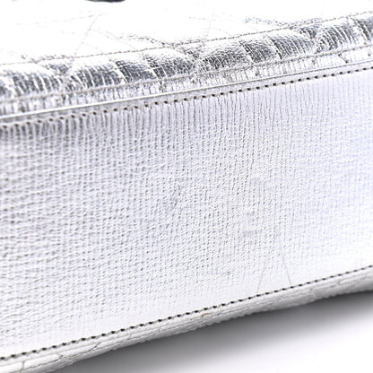 Christian Dior Metallic Grained Calfskin Cannage Small Lucky Badges My Lady Dior Silver 5 of 5