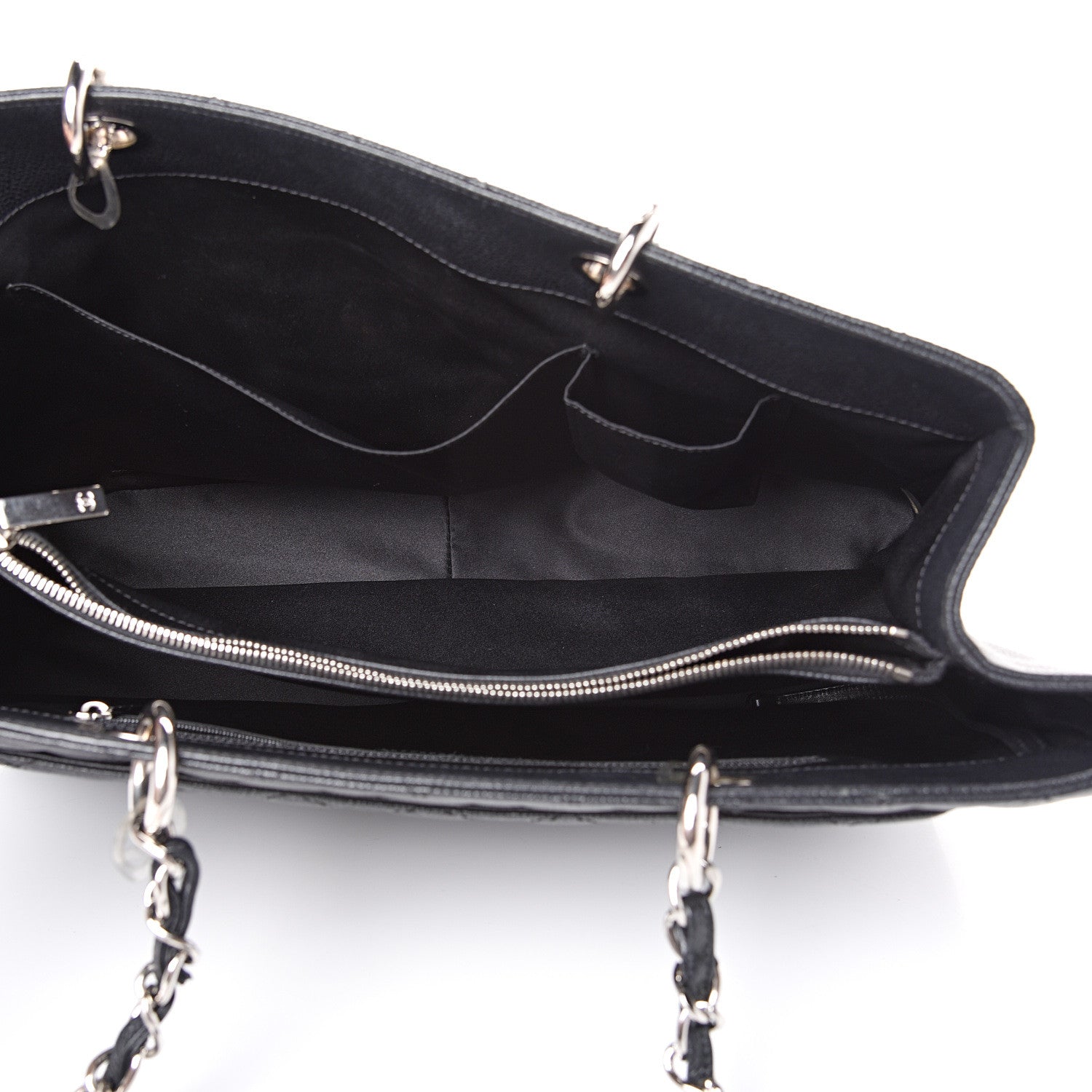 Chanel Caviar Quilted XL Grand Shopping Tote GST Black 4 of 11