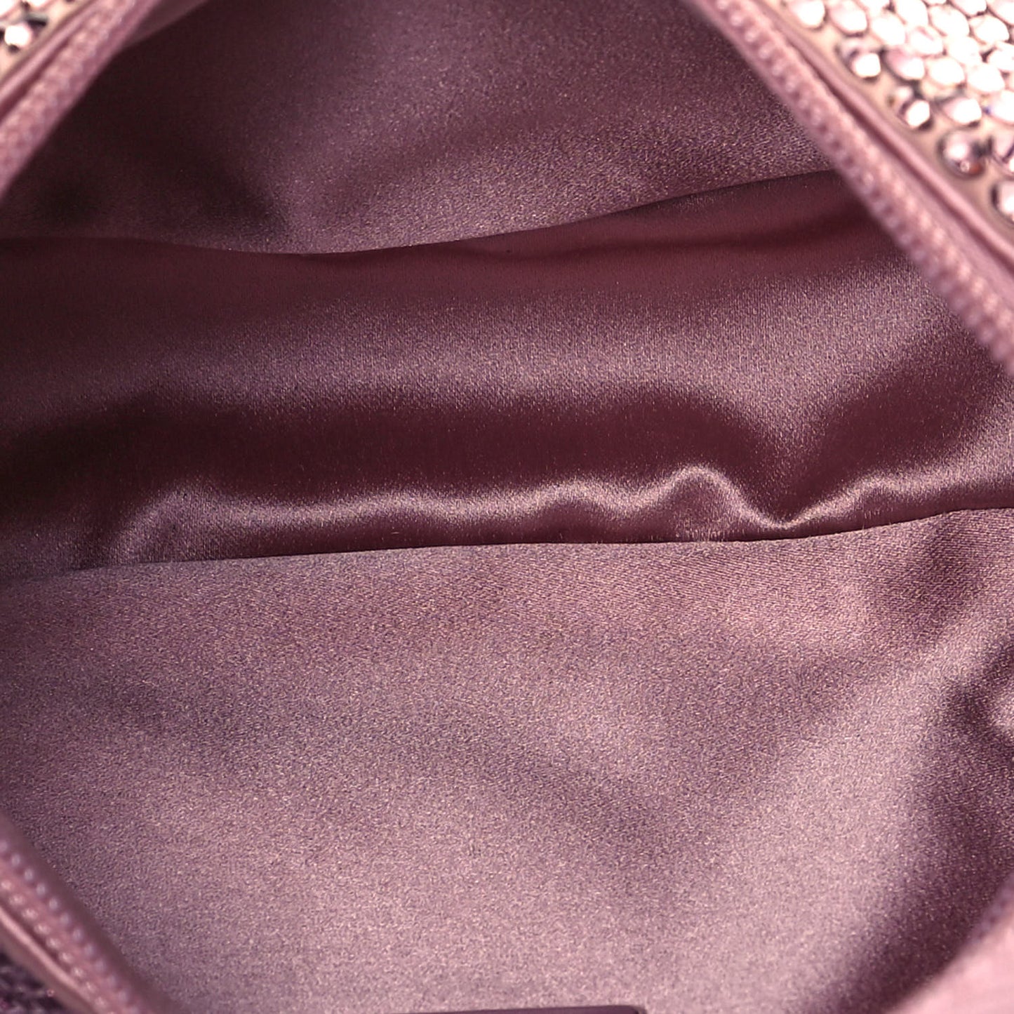Satin Crystal Mini Re-Edition 2000 Bag Alabastro