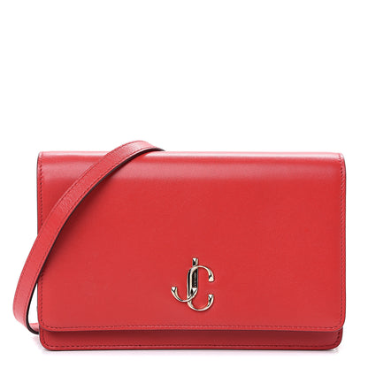Jimmy Choo Calfskin Palace Wallet On Chain Royal Red 1 of 8