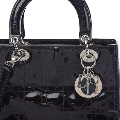 Christian Dior Patent Cannage Stitched Medium Lady Dior Amethyste 7 of 10