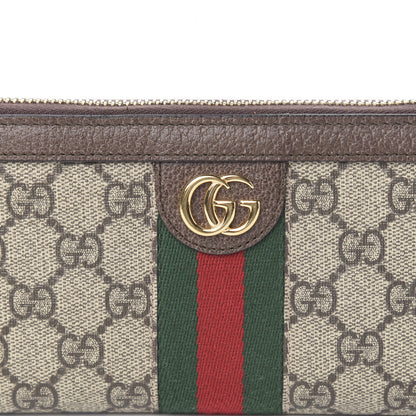 Gucci GG Supreme Monogram Web Ophidia Zip Around Wallet Brown 7 of 7
