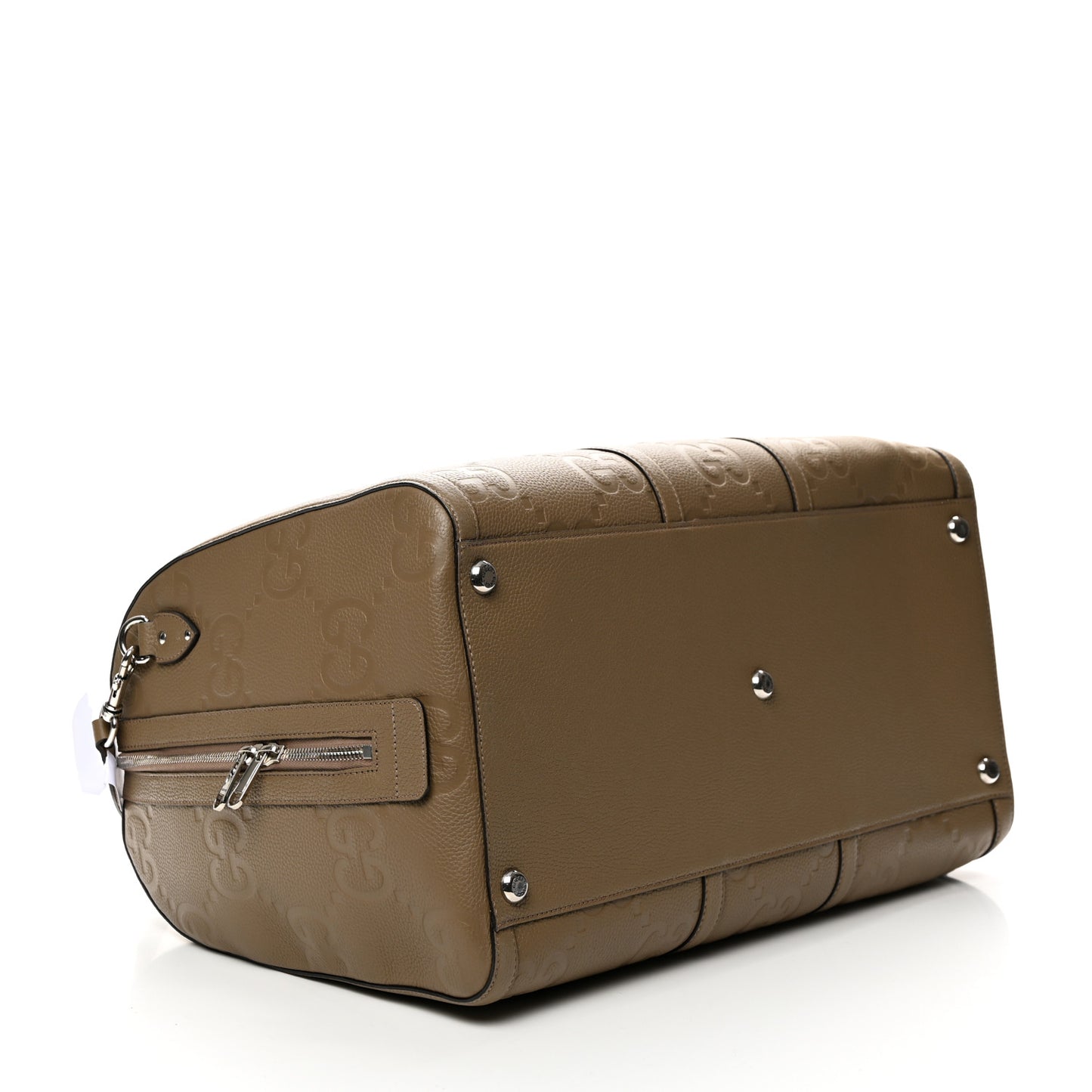 Piuma Calfskin Jumbo GG Embossed Large Duffle Bag Good Taupe